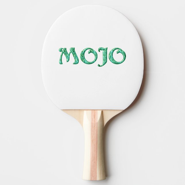 Mojo green white ping pong paddle (Front)