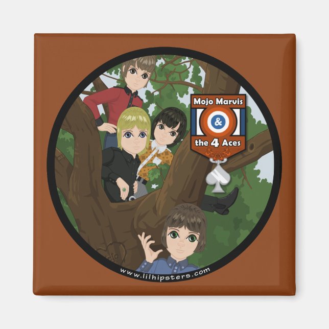 Mojo Marvis & The 4 Aces Magnet (Front)