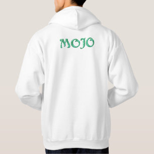 Mojo men white hooded sweatshirt back