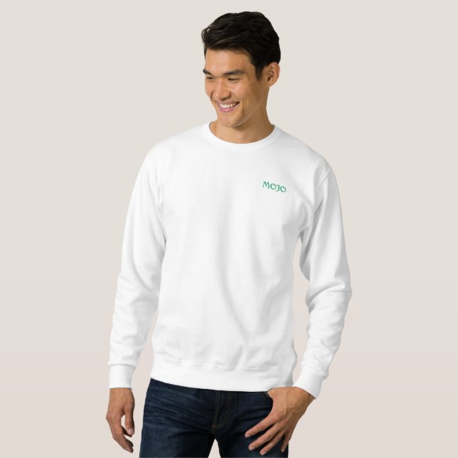 Mojo men white sweatshirt pocket (Front Full)