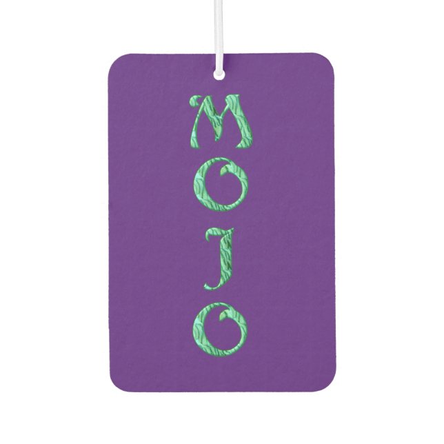 Mojo purple car air freshener (Front)