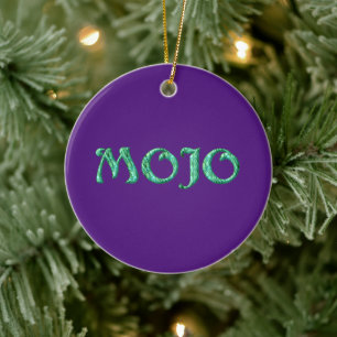 Mojo purple hanging round ornament