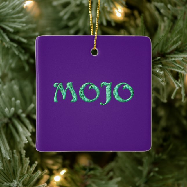 Mojo purple hanging square ornament (Tree)
