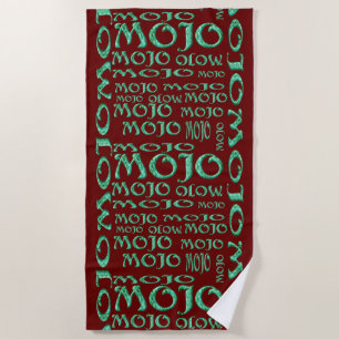 Mojo red beach towel