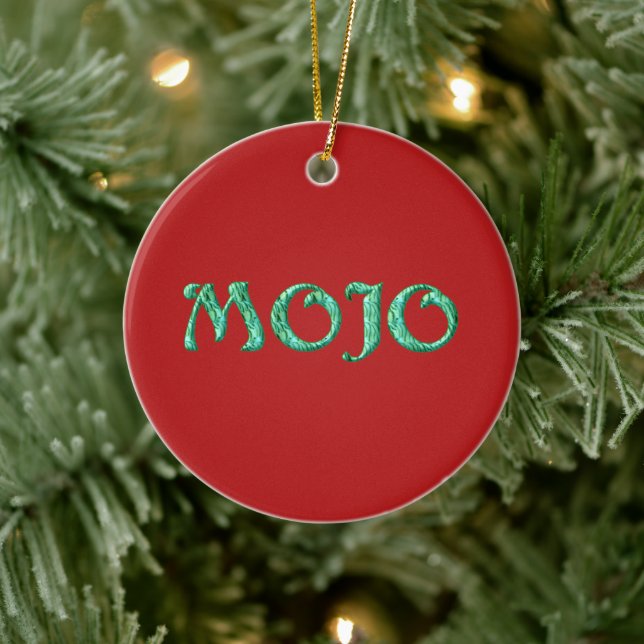 Mojo red hanging round ornament (Tree)