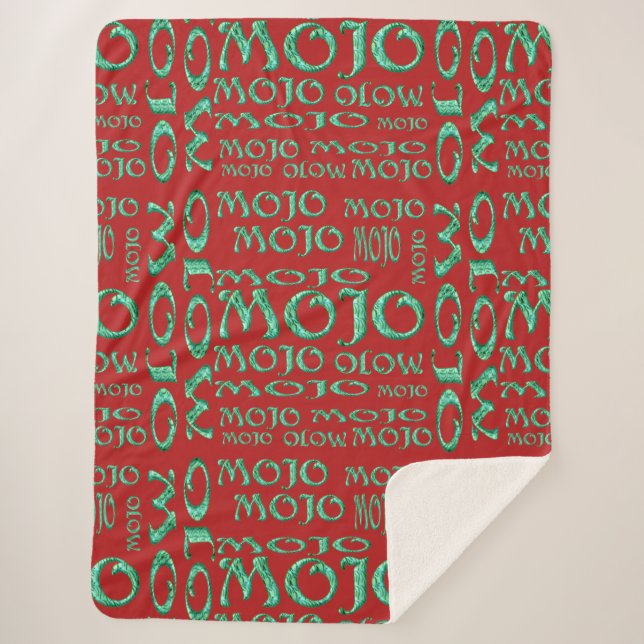 Mojo red sherpa blanket (Front)