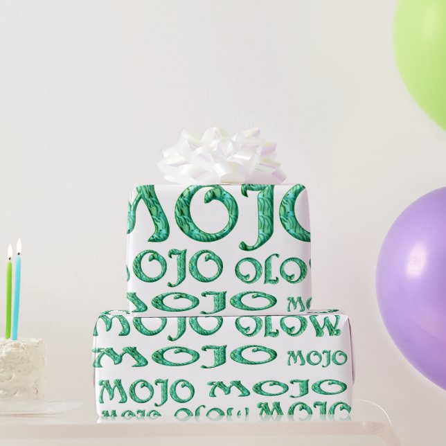 Mojo white glossy wrapping paper (Party Gifts)