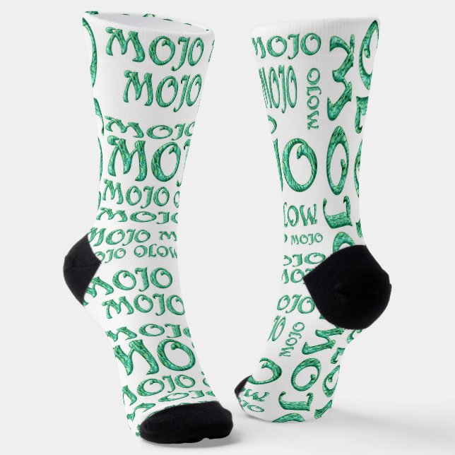 Mojo white premium socks (Angled)