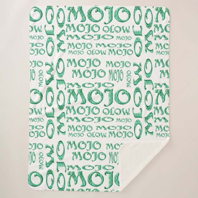 Mojo white sherpa blanket (Front)