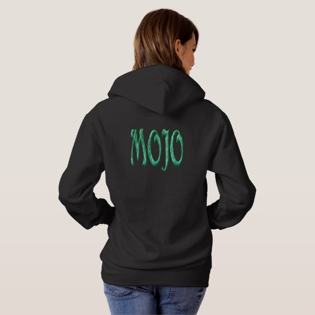 Mojo women black hooded sweatshirt back (Back Full)