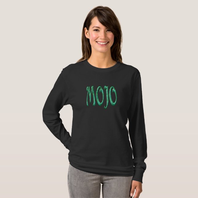 Mojo women black long sleeve t-shirt (Front Full)