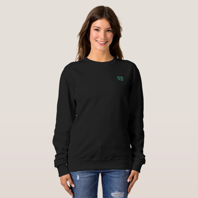 Mojo women black sweatshirt pocket (Front Full)