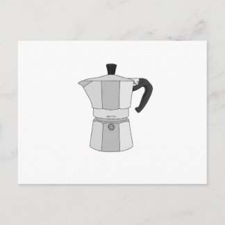 Moka coffee pot postcard