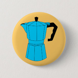 Moka Espresso Coffee Pot 6 Cm Round Badge