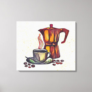 moka pot canvas print