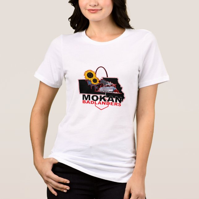 MOKAN Badlanders Womens Tri-Blend Shirt (Front)