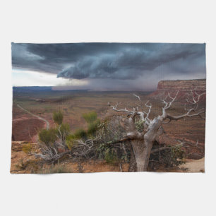 Moki Dugway Thunderstorm - Southern Utah Tea Towel