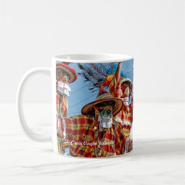Moko Jumbies US Virgin Islands Flags St. Croix VI Coffee Mug (Left)