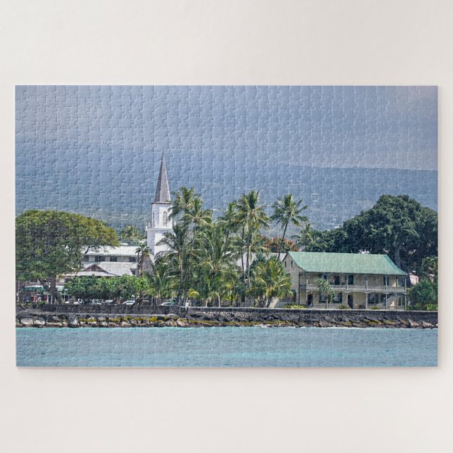Mokuaikaua Church, Hulihee Palace, Kailua-Kona, HI Jigsaw Puzzle (Horizontal)