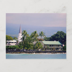 Mokuaikaua Church, Hulihee Palace, Kailua-Kona, Postcard