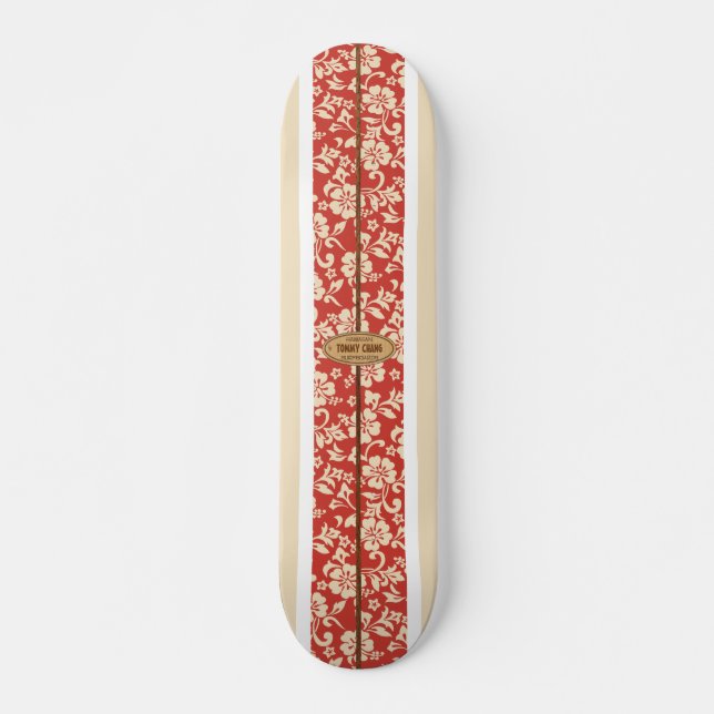 Mokuleia Customisable Vintage Surf Skateboard (Front)