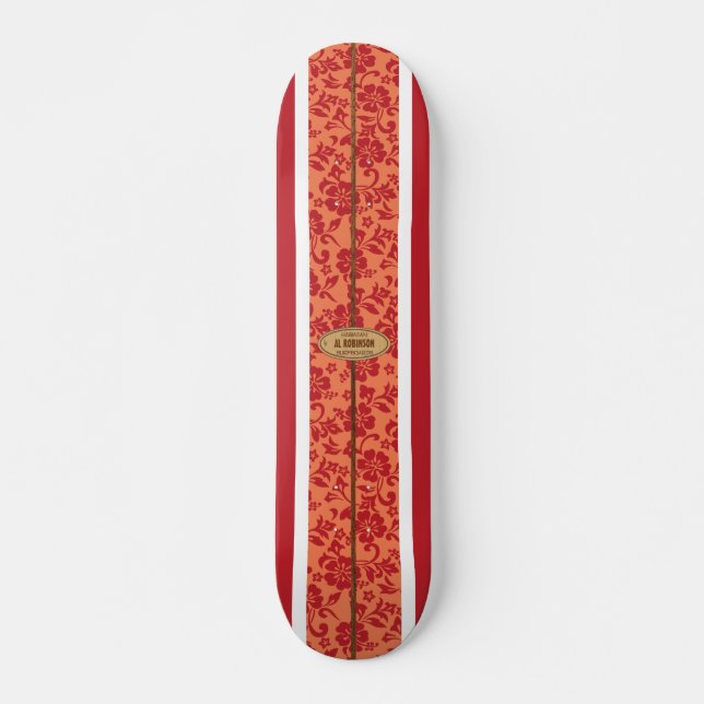 Mokuleia Customisable Vintage Surf Skateboard (Front)