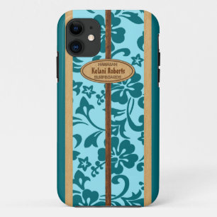 Mokuleia Hawaiian Faux Wood Monogram Surfboard Case-Mate iPhone Case