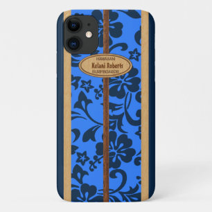 Mokuleia Hawaiian Faux Wood Monogram Surfboard Case-Mate iPhone Case