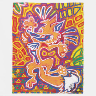 Mola Illustration2 Fleece Blanket