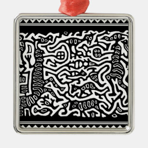 Mola Serpent Spirits Metal Tree Decoration