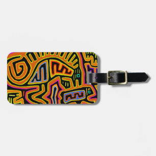 Mola Shaman Peyote Visions Luggage Tag