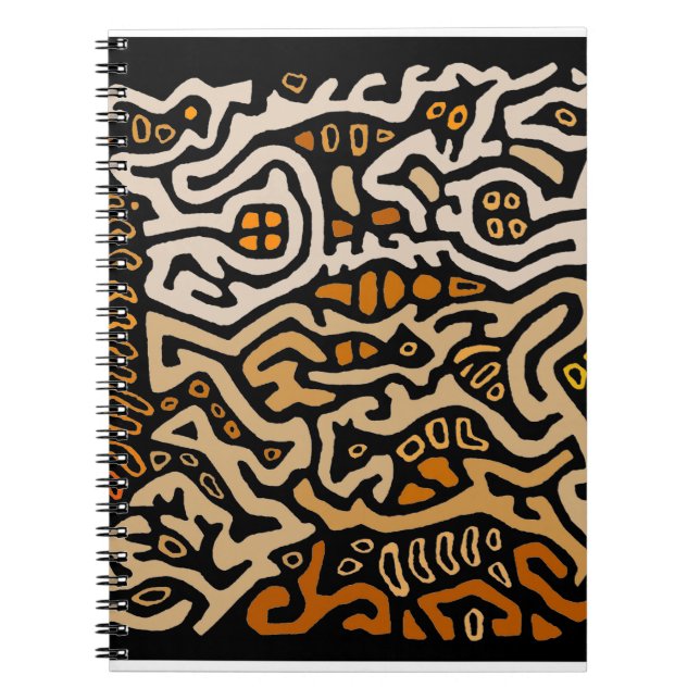 Mola Spirit Souls Dance Spiral Notebook (Front)