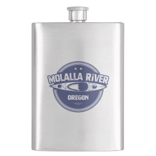 Molalla River Oregon Kayaking Hip Flask
