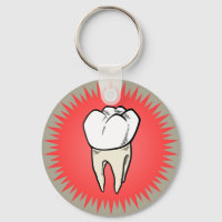 Molar freshly extracted on a red starburst