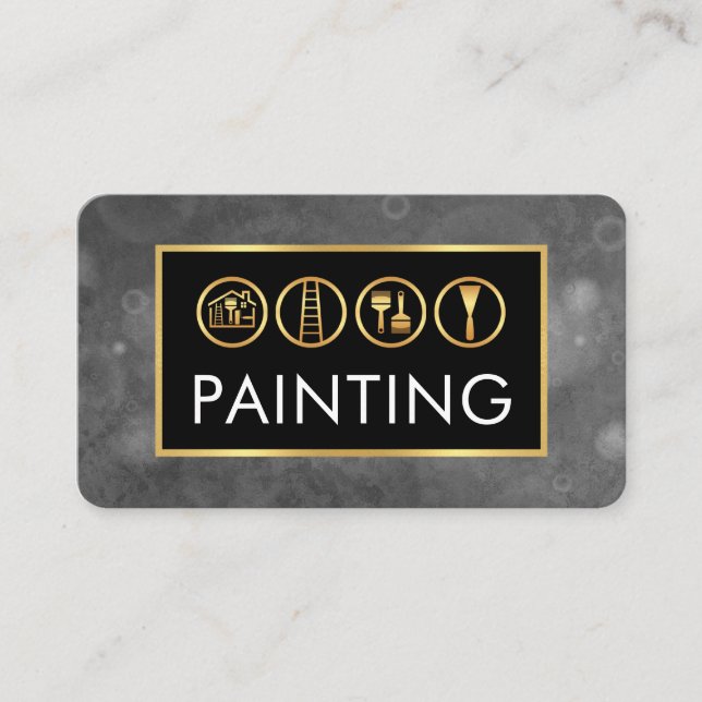 Mold Dirty Plaster Paint Walls Painter  Business Card (Front)