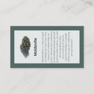 Moldavite Crystal Meaning Jewellery Display Gemsto Business Card
