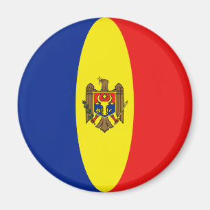 Moldova Fisheye Flag Magnet