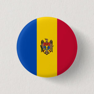 Moldova Flag 3 Cm Round Badge