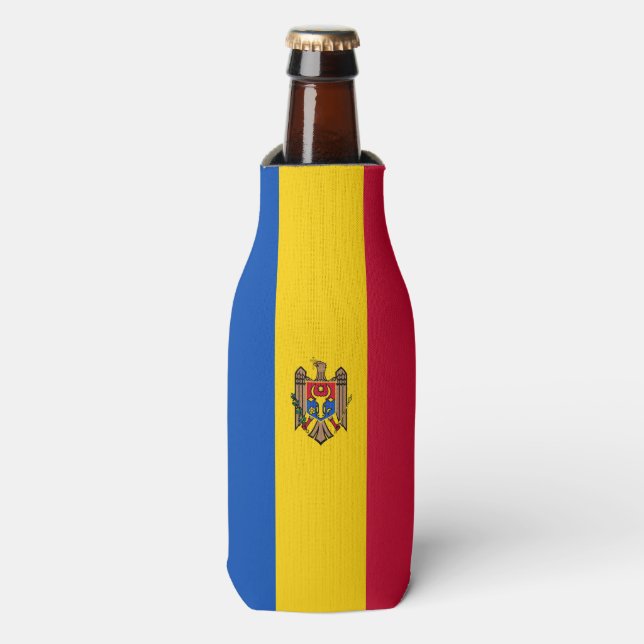 Moldova Flag Bottle Cooler (Bottle Front)