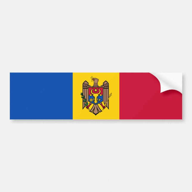 Moldova Flag Bumper Sticker (Front)
