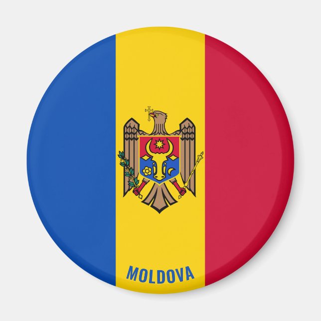 Moldova Flag Charming Patriotic Magnet (Front)