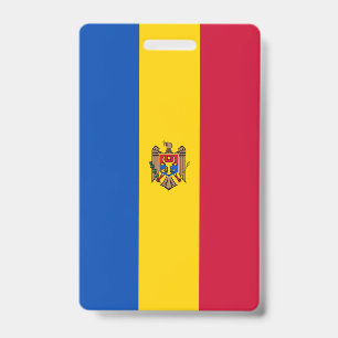 Moldova Flag ID Badge