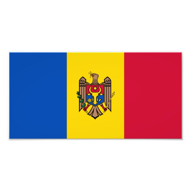 Moldova Flag Photo Print (Front)