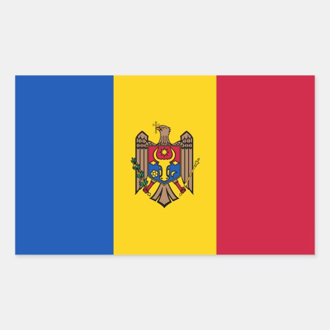 Moldova Flag Rectangular Sticker (Front)