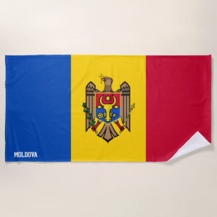 Moldova Flag Splendid Patriotic Beach Towel
