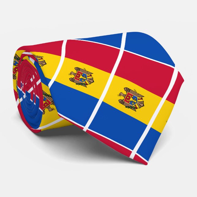 Moldova Flag Tie (Rolled)