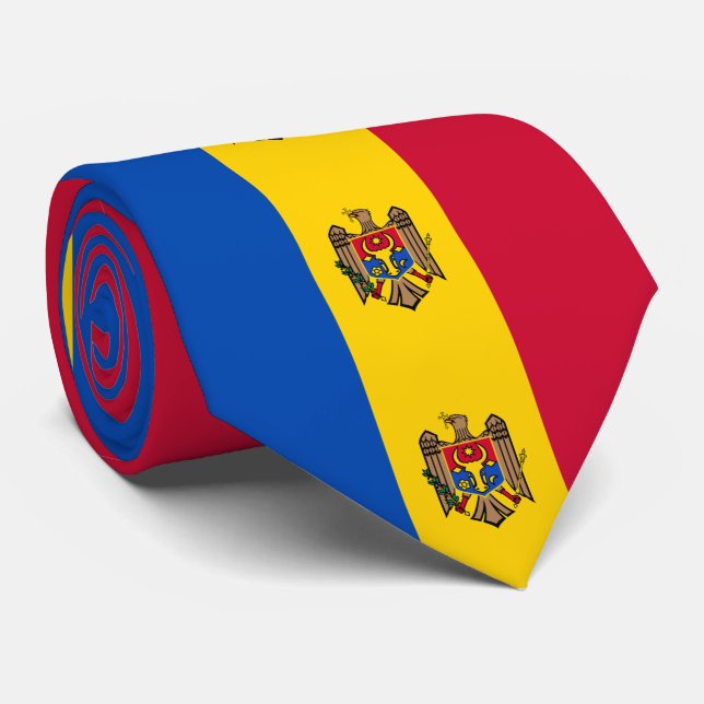 Moldova Flag Tie (Rolled)