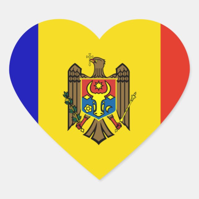 moldova heart sticker (Front)