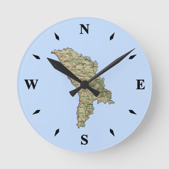 Moldova Map Clock (Front)