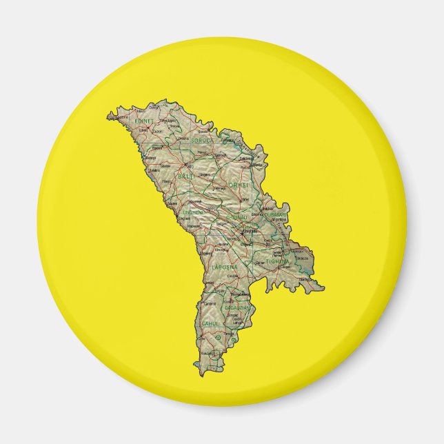 Moldova Map Magnet (Front)